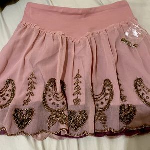 Free people embroidery skirt.